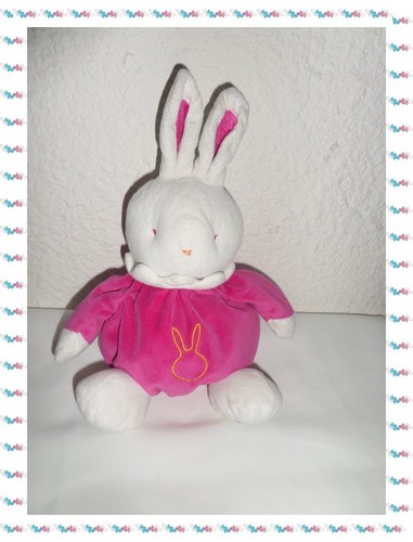 Doudou boule lapin fuchsia - doudou,