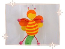 ㉚ -  Toise en Bois Abeille Louna  Orange Jaune Vert Moulin Roty 