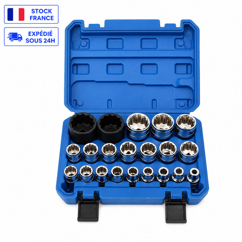 Coffret jeu douilles 12 - 21,