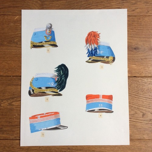 Aquarelle chasseur cheval - chasseur, à