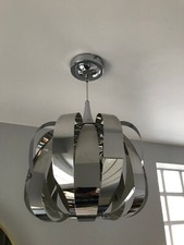 Suspension de type industriel en aluminium brossé