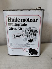 Rare Bidon D'huile Hypermarché Vintage Mammouth,Huile MultiGrade 20W-50-2 Litres