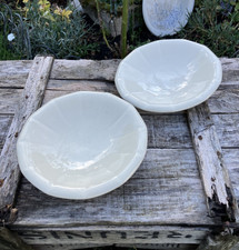 Compotiers bas - Digoin, Sarreguemines - Faïence crème - Forme tulipe