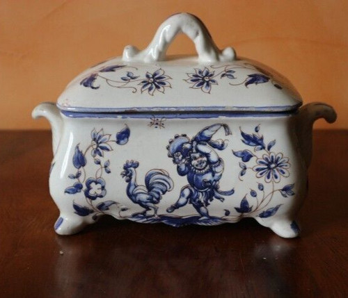 Joli pot couvert faience - joli,