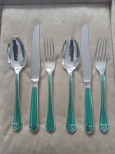 Christofle Talisman Vert, 2 Couverts De Table.