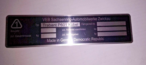 Plaque signalétique ifa veb - plaque,