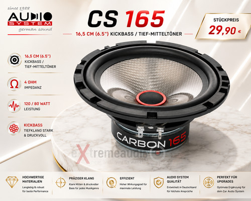 Système audio 165w - 165w, médium