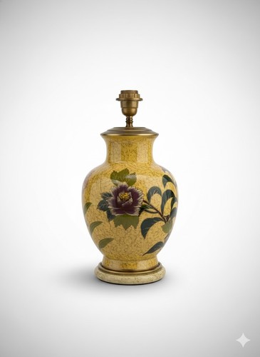 Lampe céramique cloisonnée - lampe,