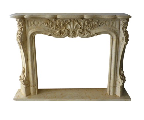 Cheminée classique marbre - cheminée,