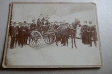 Photographie ancienne 1910 charette cheval personnages