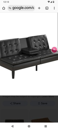 Black futon - black,