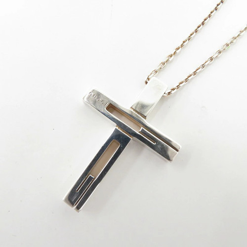Collier croix découpée gucci - collier,