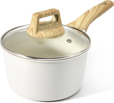 3.6QT Nonstick Saucepan with Lid - Induction Compatible & Stay-Cool Handle