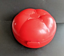 Tupperware vintage, boite ronde, forme tomate