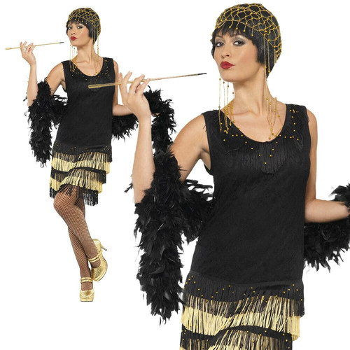 Adult fringed flapper costume - adult,