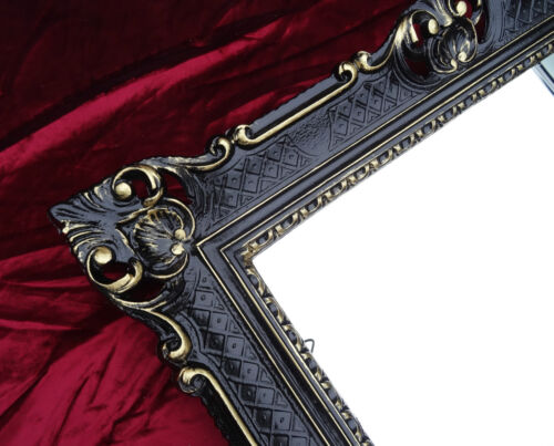 Miroir baroque mur - mur, noir