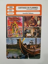 CARTE FICHE CINEMA 1960 CARTHAGE EN FLAMMES Pierre Brasseur Daniel Gélin Anne He