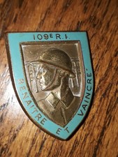 Insigne militaire 109 RI régiment d'infanterie de ligne COLONIALE WW1 WW2 BADGE