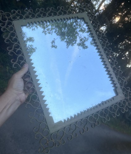 Miroir fer forgé ancien - miroir,
