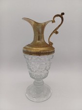 Aiguière en verre et laiton