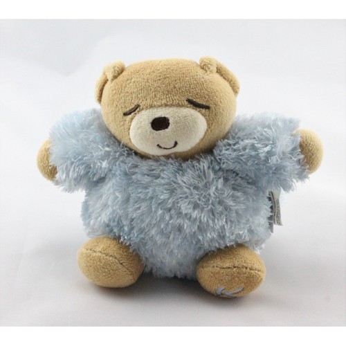 Mini doudou ours - bleu, fourrure