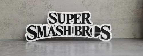 Plaque logo super smash bros - super,
