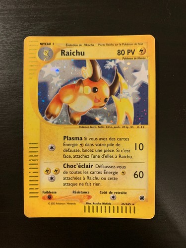 Carte pokémon raichu 25 165 - pokémon,