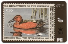 Canard Chasse Timbre Carte 52'
