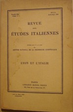 REVUE DES ETUDES ITALIENNES -