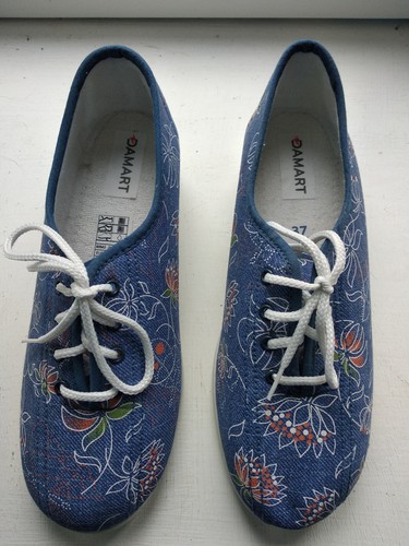 Chaussures tissu laçets - tissu,
