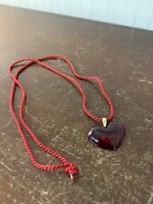 Collier cœur rouge Lalique