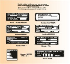 Plaques constructeur motos