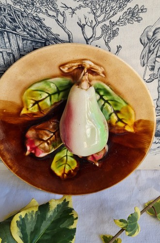 Ancienne assiette barbotine - ancienne,