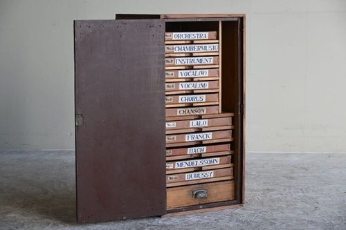 Ancien présentoir disques - présentoir, à