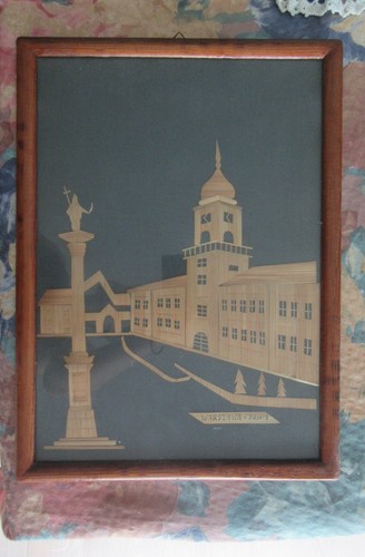 Tableau marqueterie paille - de,