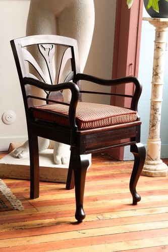 Paire fauteuils ébène - de, en