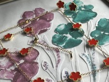 Bracelet + collier clover