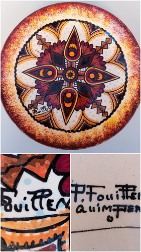 Vintage belle assiette murale - belle,