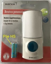 Bouton Poussoir Sans Fil,Fait Fonctionner Sonnette ou Carillon équipé DIP SWITCH