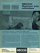 Publicité Advertising 120 1961  Necchi machine à coudre  Supernova Julia