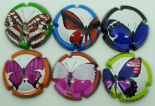 Série de 6 Capsules de champagne Lemaire Alban papillon. TG