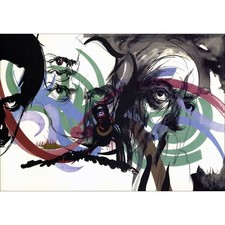 MORETTI Raymond - Lithographie originale "André Malraux 03"  43x61cm - 1988