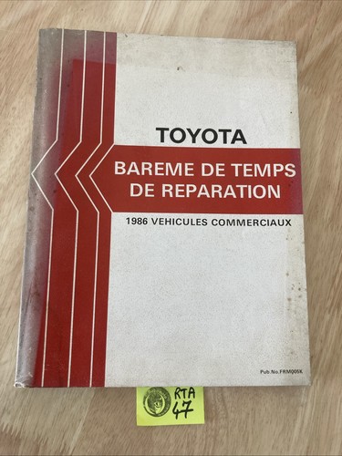 Toyota automobile 1986 - , barème