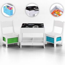 Baby Vivo Ensemble Enfant Table d'activités 2 Chaises Gamins Jouer Bois Meuble