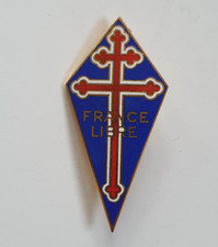 France Libre FNFL Perchoir, fabrication d'après 1945 pour les anciens, 31x70 mm