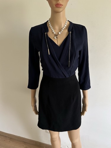 Robe bleue marine noire - et,