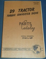 Cat Caterpillar D9 Crawler Tracteur Dozer Pièces Livre Manuel S/N 19A00001-1818