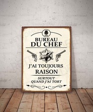 Plaque métal vintage citation