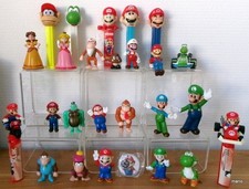 LOT FIGURINE/PEZ NINTENDO GOMBAS/LUIGI/PEACHY/MARIO/DONKEY KONG/DIDDY KONG/YOSHI