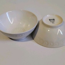 2 Ikea Floral Embossed Bowl